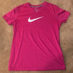 pink nike dry fit shirt